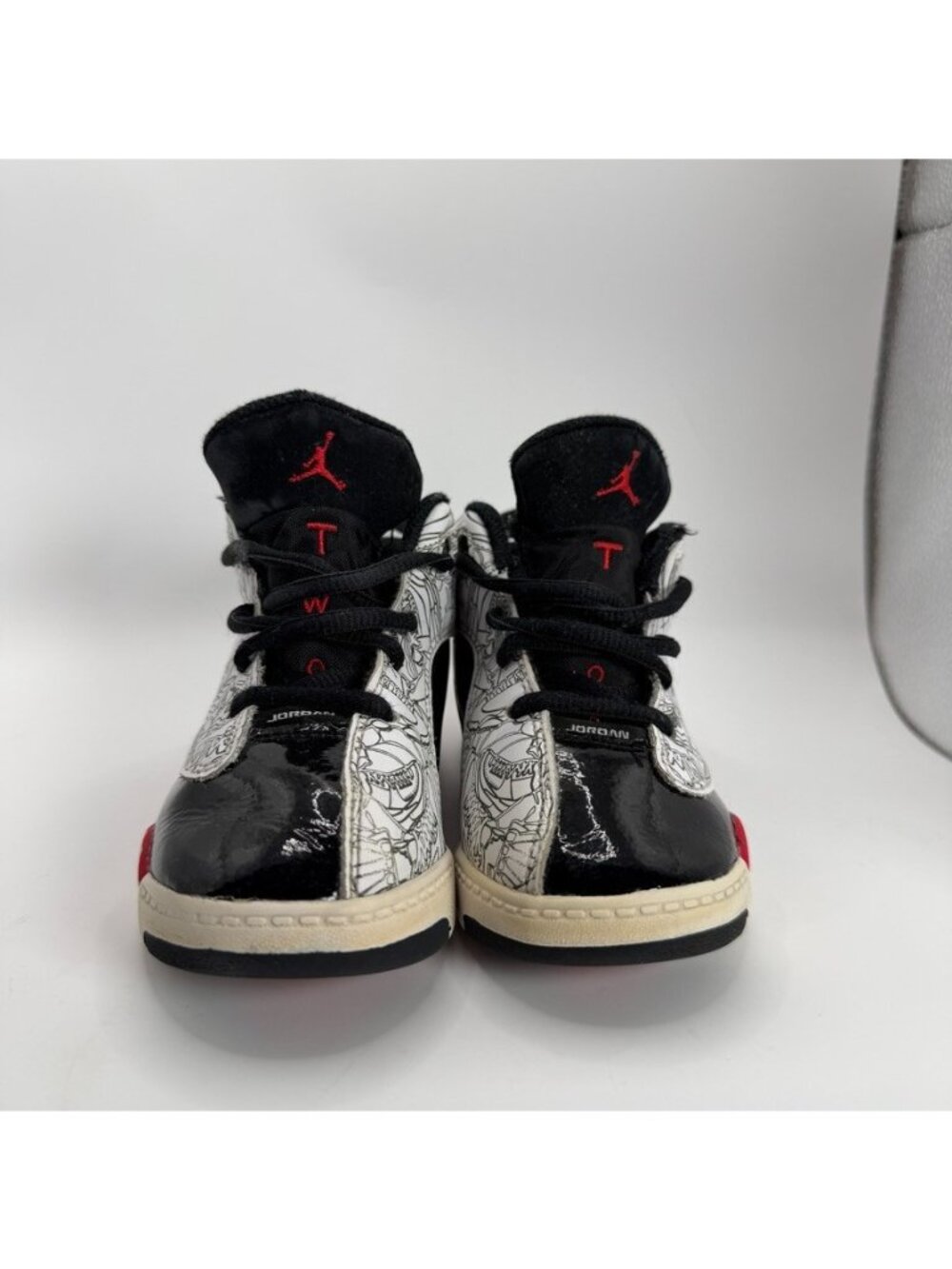 Nike Air Jordan Dub Zero Retro Shoes Kids Size 9C Black Red DV1358-162 - Picture 2 of 10